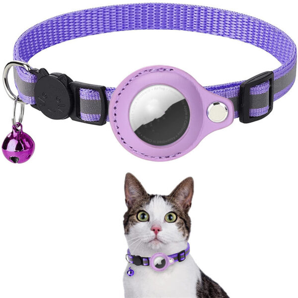 Reflective Collar Waterproof Holder Case For Airtag Air Tag Airtags Protective Cover Cat Dog Kitten Puppy Nylon Collar - Image 5