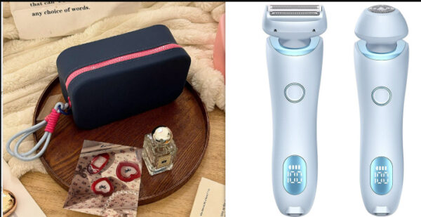 2 In 1 Hair Removal Epilator USB Rechargeable Trimmer Women Body Razor Face Leg Armpit Bikini Hand Pubic Shaver Hair Remover - Image 2