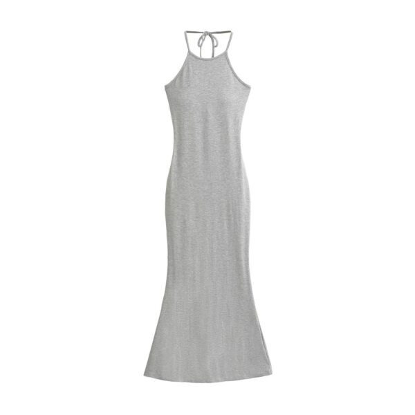 Halter Rope Slim Fit Backless Long Dress - Image 6
