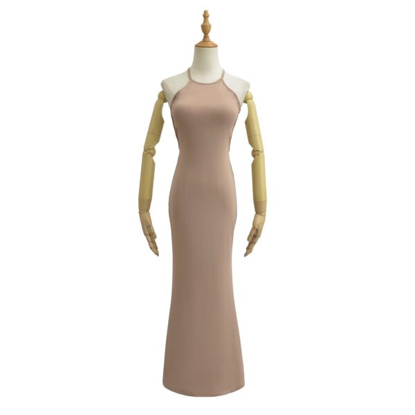 Halter Rope Slim Fit Backless Long Dress - Image 2