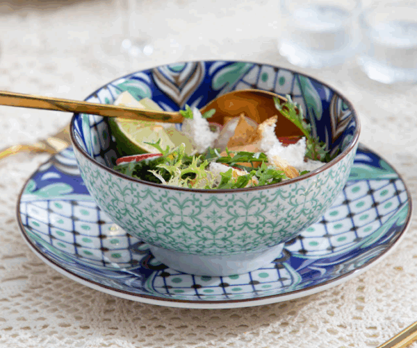 16 piece Jasmin Pattern Porcelain Tableware Dinner Set - Image 5